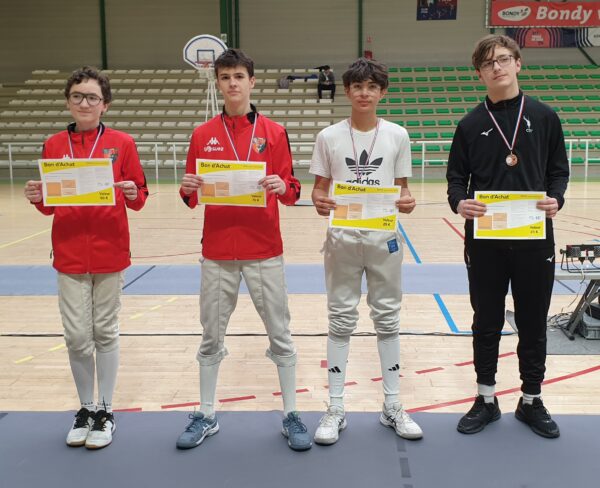 Résultats Championnat CID IDF EST Ind Epée H M15 – 21/01/2024 BONDY